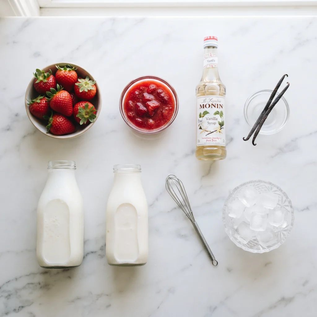 Strawberry Vanilla Cold Foam Drink