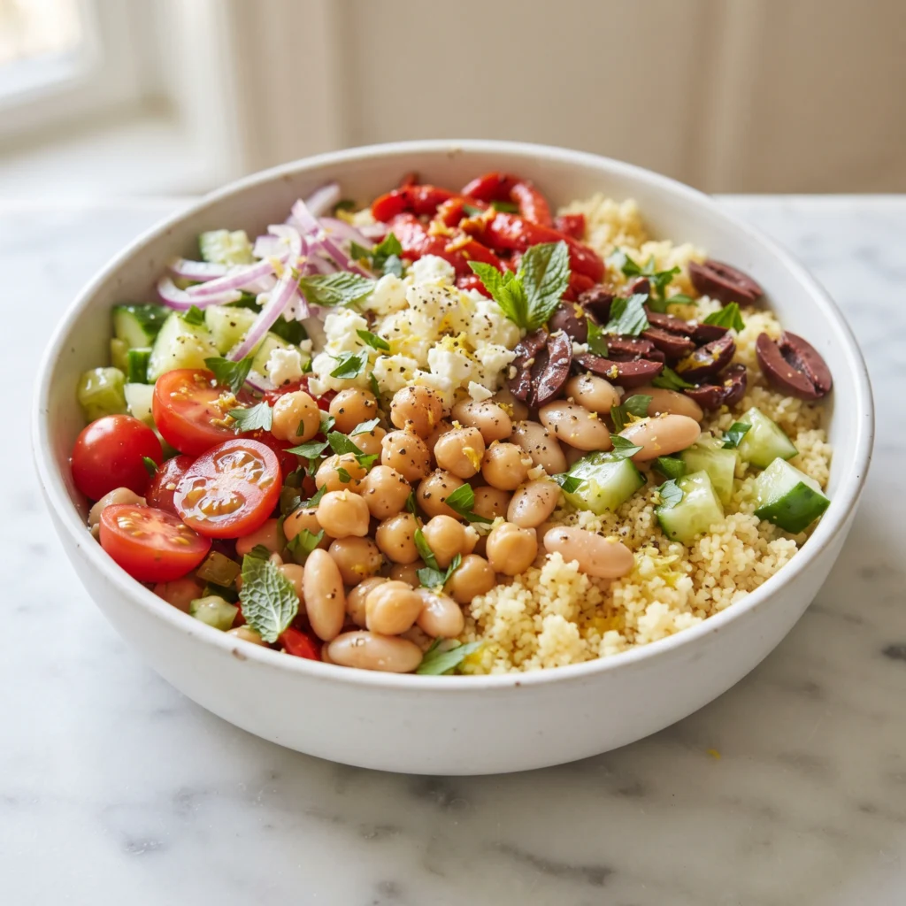 Budget Mediterranean Bean Bowl